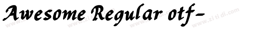 Awesome Regular otf字体转换
